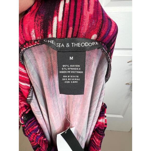 Chelsea & Theodore Boho Maxi Skirt Womens Size M Pink Multi Ikat Boho Tribal - Picture 7 of 8